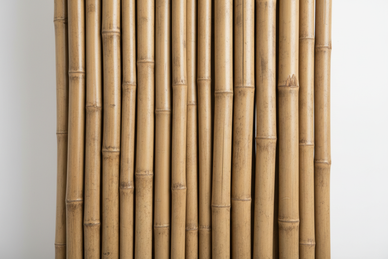 Cañas de bambú secadas para decoración y entutorado