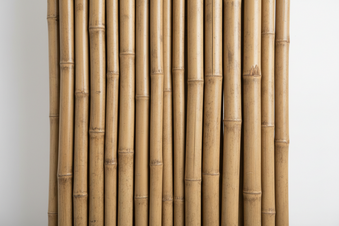 Cañas de bambú secadas para decoración y entutorado