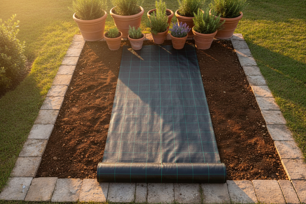 Malla antihierbas profesional en rollo para jardín mediterráneo — GardenWeb