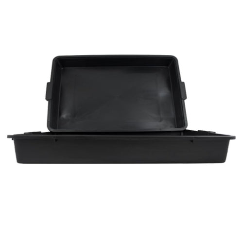 Bandeja de plástico negra portadora de macetas y semilleros