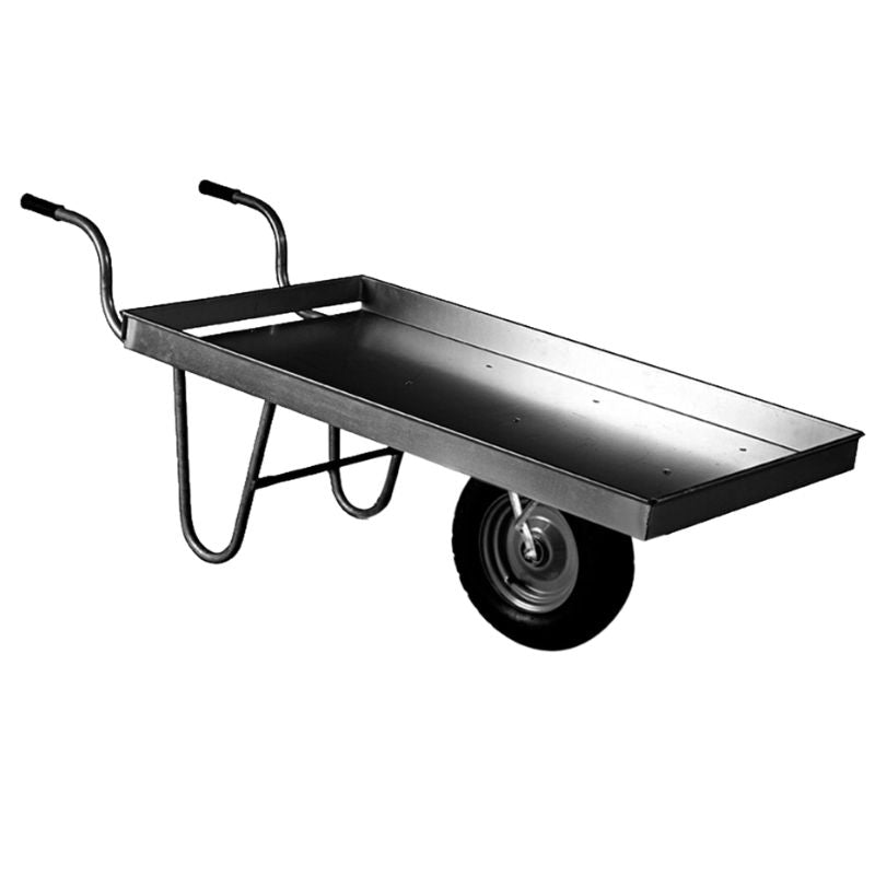 Carretilla plana para mover macetas en vivero con 1 rueda