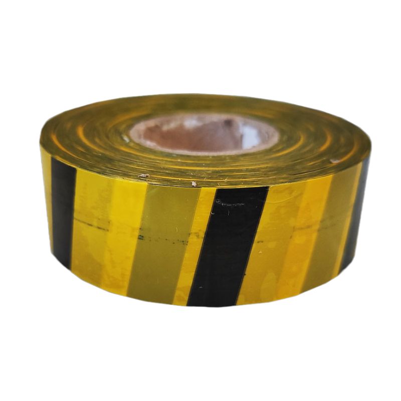 Cinta de plástico para marcado de árboles de color amarillo y negro