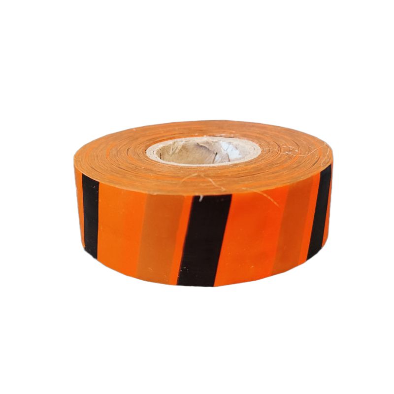 Cinta de plástico para marcado de árboles de color naranja y negro