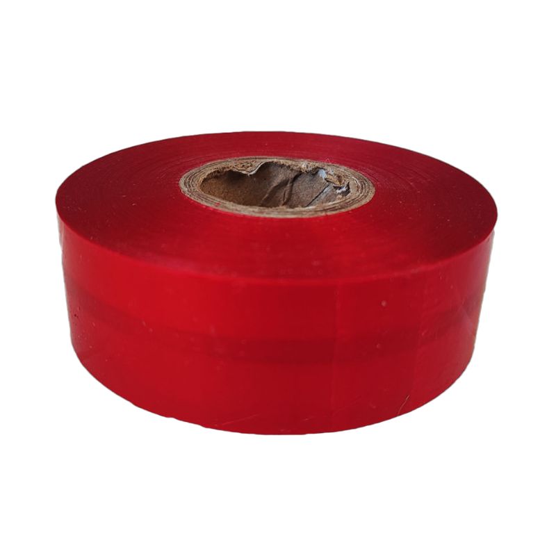 Cinta de plástico para marcado de árboles de color rojo