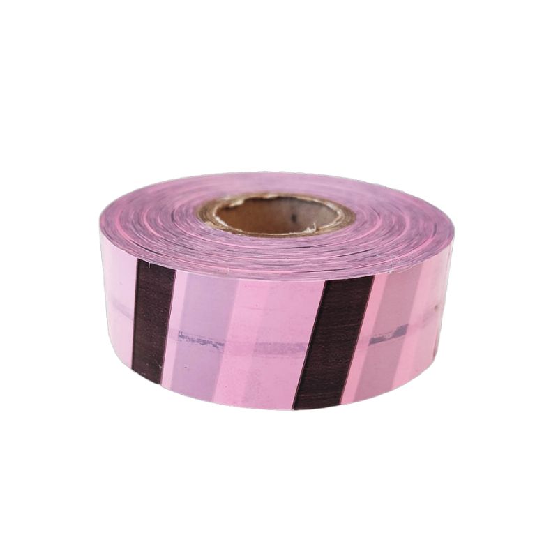 Cinta de plástico para marcado de árboles de color rosa y negro
