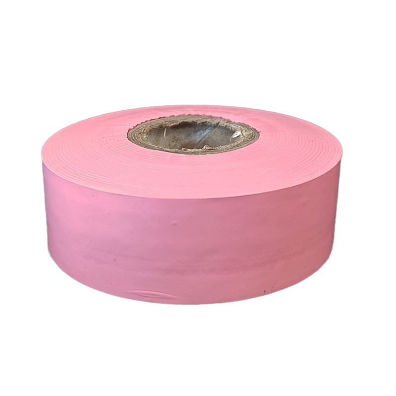Cinta de plástico para marcado de árboles de color rosa