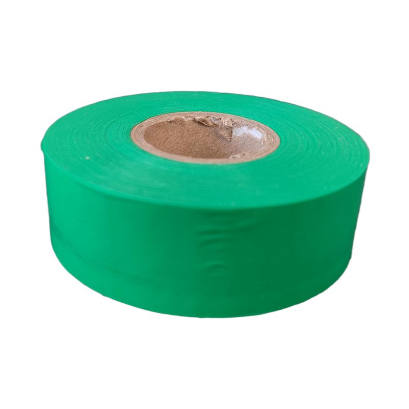 Cinta de plástico para marcado de árboles de color verde