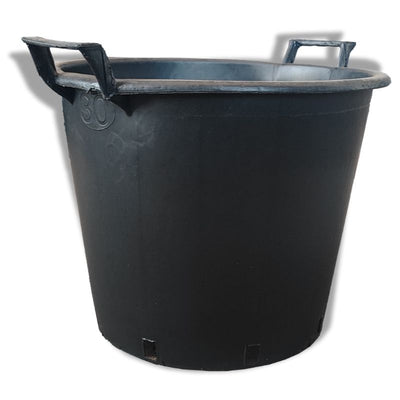 Cubeta con Asas - Maceta de plástico resistente para mover árboles y plantas grandes