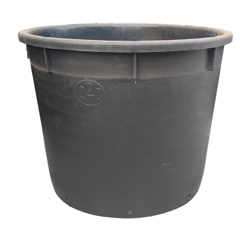 Maceta grande para producir plantas sin asas de color negra