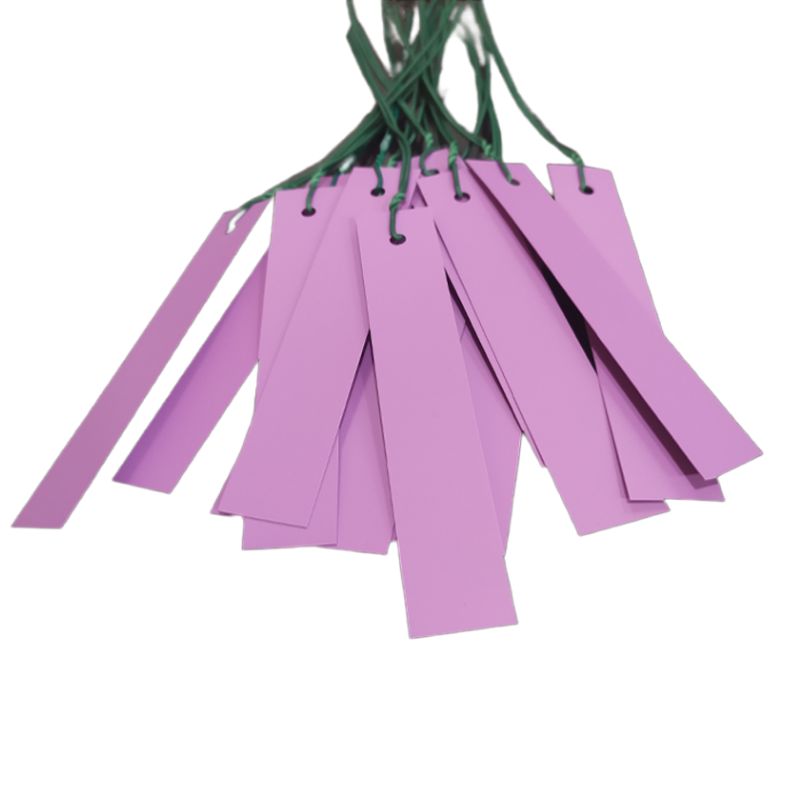 Pack de 100 unidades de etiquetas colgantes con alambre para árboles e injertos de color lila