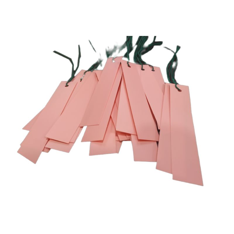 Pack de 100 unidades de etiquetas colgantes con alambre para árboles e injertos de color rosa