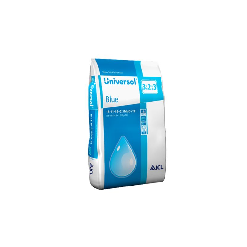 Saco azul de abono hidrosoluble de 25 kilos