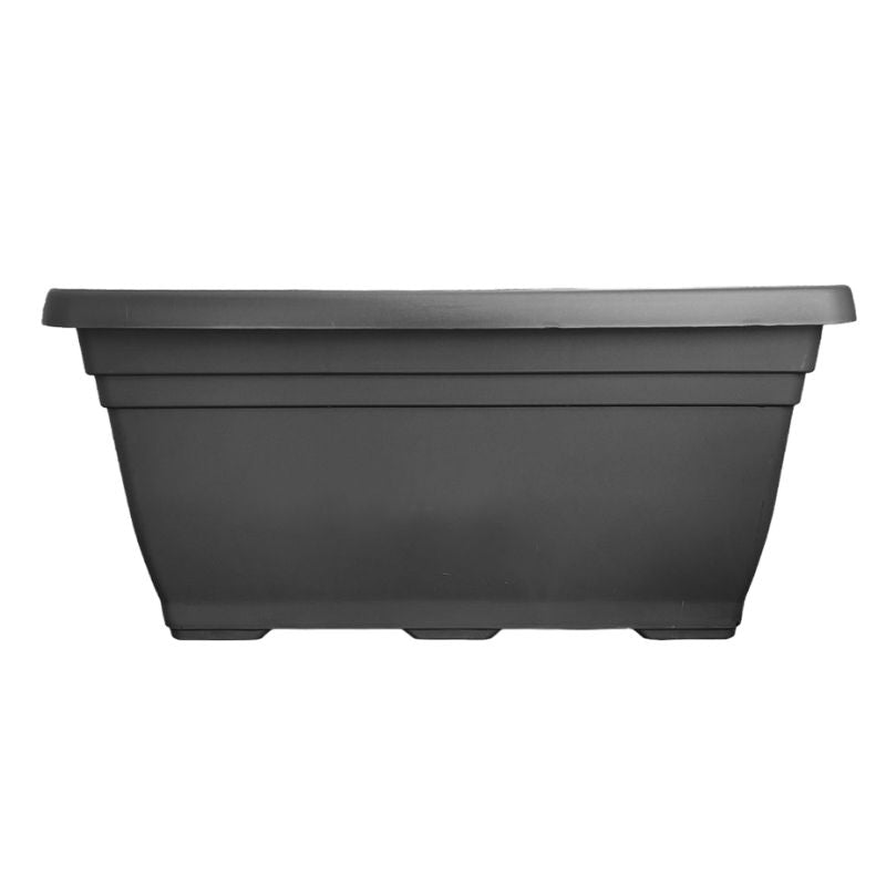 Maceta jardineras rectangular de grandes dimensiones de color gris antracita