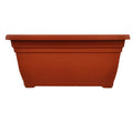 Maceta jardineras rectangular de grandes dimensiones de color marrón terracota