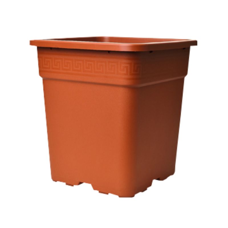 Maceta Cuadrada VEGA | Resistente UV para Jardín y Hogar | Diseño Moderno en Terracota y Negro