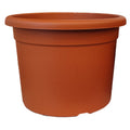 Maceta decorativa de polietileno alta densidad de color terracota