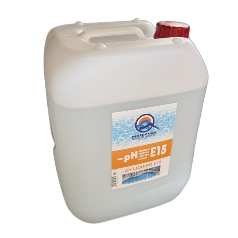 - pH Líquido E15 — Reductor de pH para Piscinas: Control Preciso del Agua sin Esfuerzo
