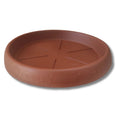 Plato redondo hondo para macetas de color terracota