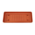 Plato para jardineras rectangulares de color marrón terracota