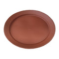 Plato redondo para maceta de color terracota