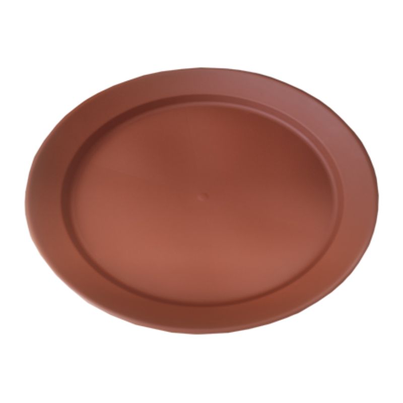 Plato redondo para maceta de color terracota