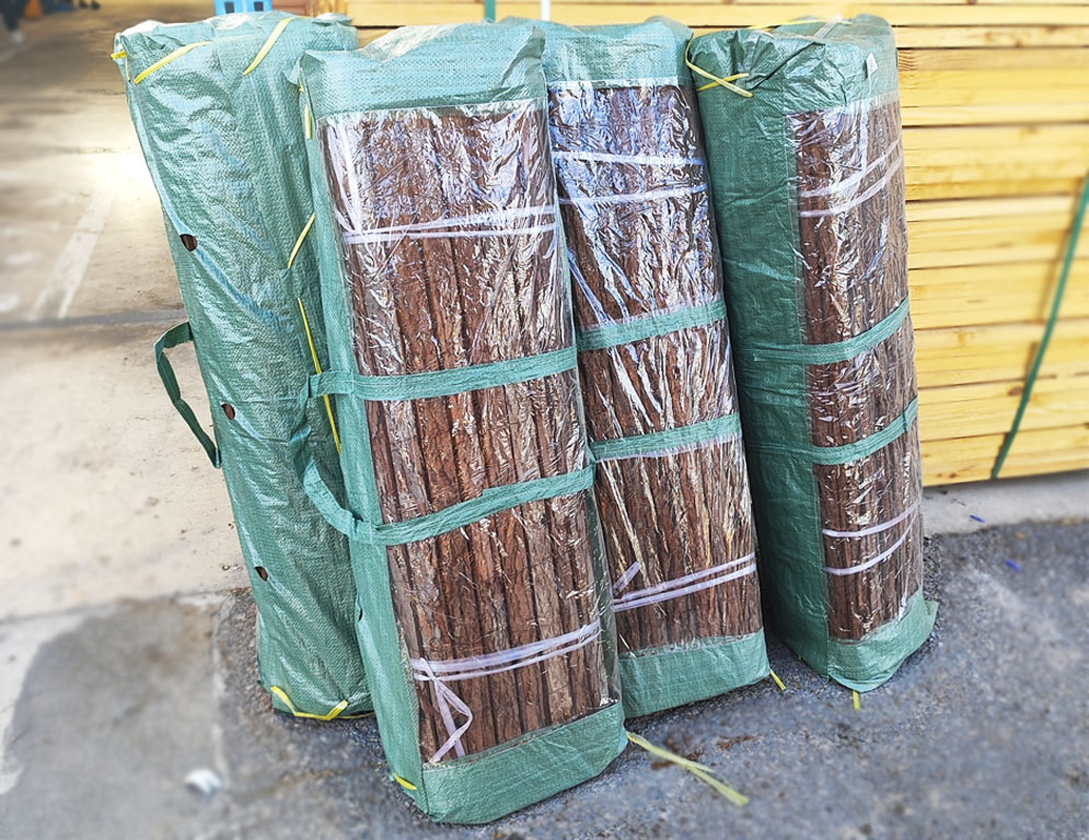 rollos de brezo de corteza de pino para vallas