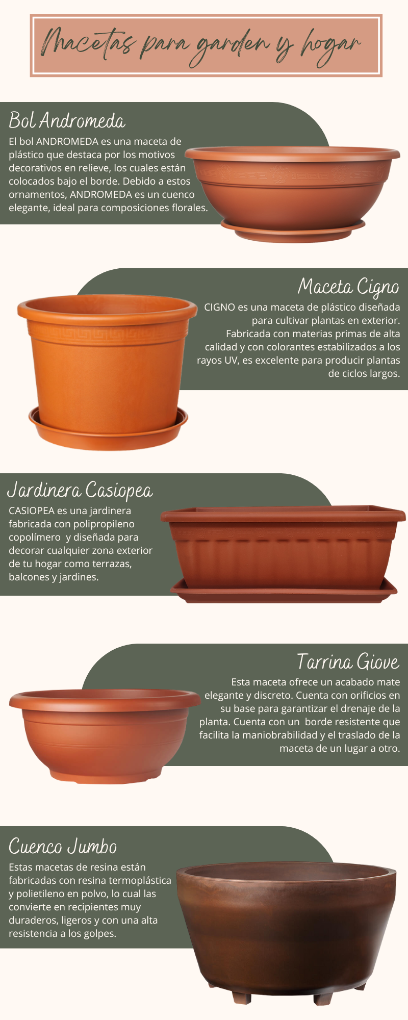 Macetas para garden y hogar