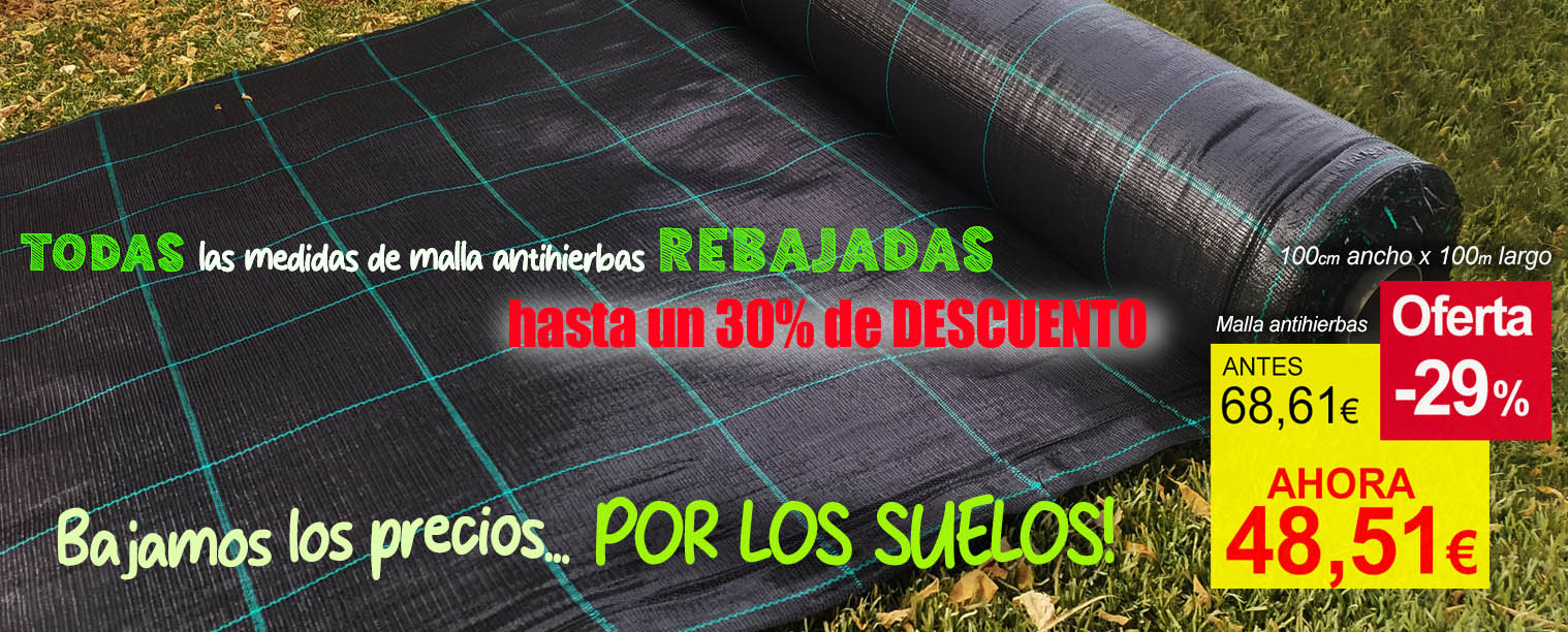 malla antihierbas con 30% de descuento