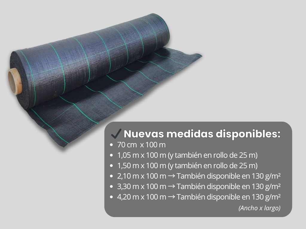 nuevas medidas disponibles de malla antihierbas