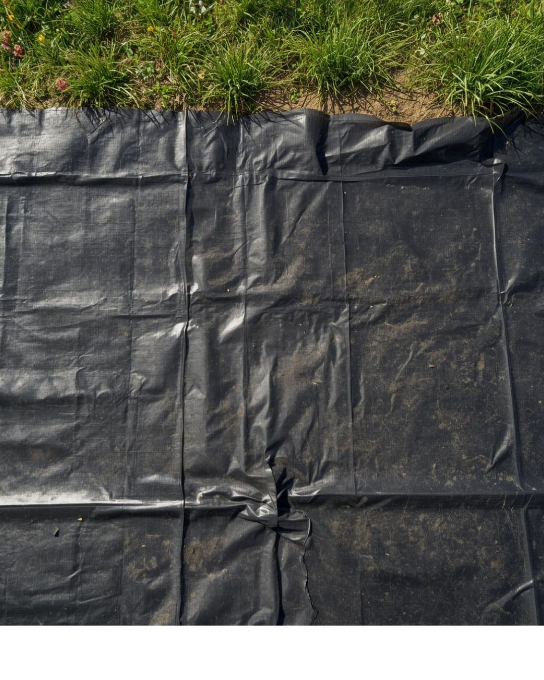 Malla antihierbas instalada en huerto