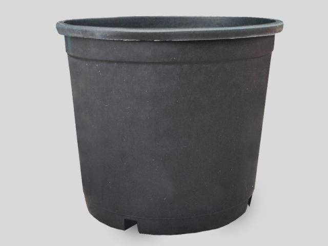 VASO VIVAIO NEGRO PE SERIE ALTA-33X33 25 LITROS
